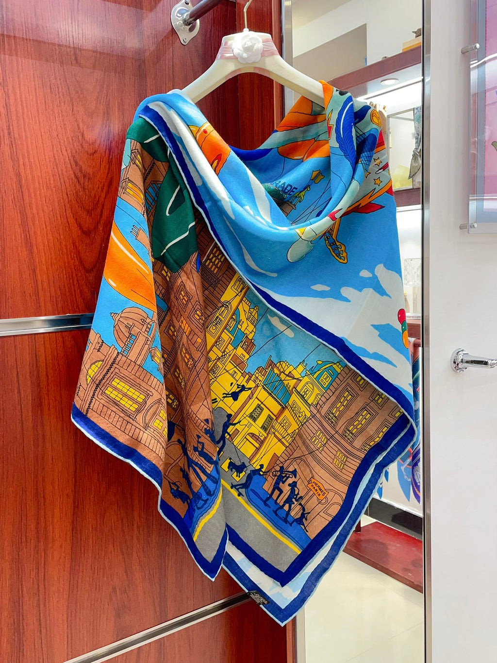 Parade Scarf 140 CM In Colorful Cashmere And Silk  340182