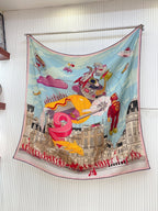 Parade Scarf 140 CM In Colorful Cashmere And Silk 340183