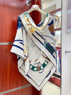 Ronds De Marche Scarf 135 CM Colorful Cashmere And Silk 341401