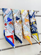 Bagage a Main Scarf 90 CM In Colorful Silk Twill 342851