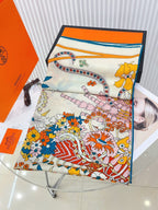 La Danse Du Printemps Scarf 140 In Yellow Colorful Cashmere And Silk 344366