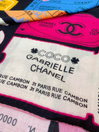 CC Square Scarf 140 CM In Multicolored Cashmere And Silk 350425