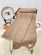 Faubourg Muffler Scarf 170 CM Beige Cashmere Handwoven 356201
