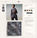 Le Jaguar Et Le Colibri Shawl 135 CM Blue Colorful Cashmere And Silk 357902