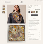 Le Jaguar Et Le Colibri Shawl 135 CM Yellow Colorful Cashmere And Silk 357903