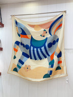 Mon Premier Galop Shawl 140 CM Colorful Cashmere And Silk 357905