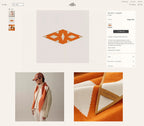 Diamond Shaped Scarf 186 CM In Orange Mix White Cashmere 373671