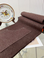 Cargo muffler Scarf 190 CM Dark Brown Wool 375382