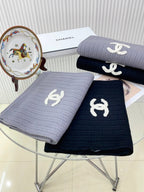 CC Scarf 180 CM In Grey Purple Wool 378472