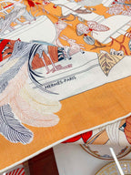 PRECIOUS PARADISE SCARF 135 CM IN COLORFUL CASHMERE AND SILK 379789