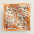 PRECIOUS PARADISE SCARF 135 CM IN COLORFUL CASHMERE AND SILK 379789