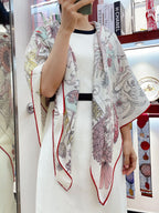 PRECIOUS PARADISE SCARF 135 CM IN COLORFUL CASHMERE AND SILK 379790