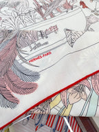 PRECIOUS PARADISE SCARF 135 CM IN COLORFUL CASHMERE AND SILK 379790