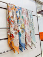 PRECIOUS PARADISE SCARF 135 CM IN COLORFUL CASHMERE AND SILK 379790