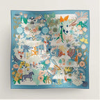 PRECIOUS PARADISE SCARF 135 CM IN COLORFUL CASHMERE AND SILK 379791
