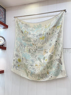 PRECIOUS PARADISE SCARF 135 CM IN COLORFUL CASHMERE AND SILK 379792