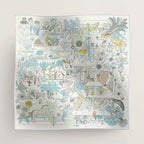 PRECIOUS PARADISE SCARF 135 CM IN COLORFUL CASHMERE AND SILK 379792