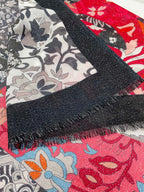 Scarf 200 CM In Black Colorful Cashmere 381147