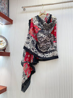 Scarf 200 CM In Black Colorful Cashmere 381147