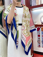 Effet Kaleidoscope Shawl 135 CM In Colorful Cashmere And Silk 382608