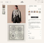 Effet Kaleidoscope Shawl 135 CM In Grey Mix White Cashmere And Silk 382609
