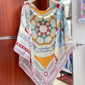 Effet Kaleidoscope Shawl 135 CM In Colorful Cashmere And Silk 382607