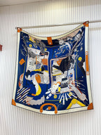 BAGAGE A MAIN SCARF 90 CM IN COLORFUL SILK 388143
