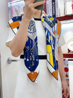 BAGAGE A MAIN SCARF 90 CM IN COLORFUL SILK 388143