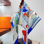 BAGAGE A MAIN SCARF 90 CM IN COLORFUL SILK 388144
