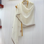 SCARF 180 CM IN WHITE CASHMERE 388147