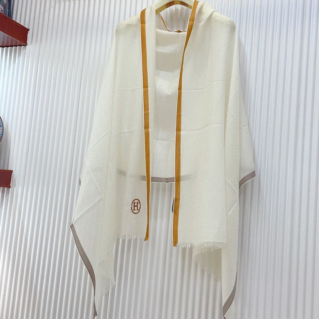 SCARF 180 CM IN WHITE CASHMERE 388147