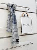 CC Scarf 180 CM In White Grey Mix Black Wool  388185
