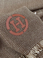 GRANITE MUFFLER 180 CM SCARF IN CARAMEL BROWN CASHMERE