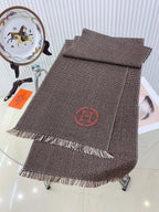 GRANITE MUFFLER 180 CM SCARF IN CARAMEL BROWN CASHMERE