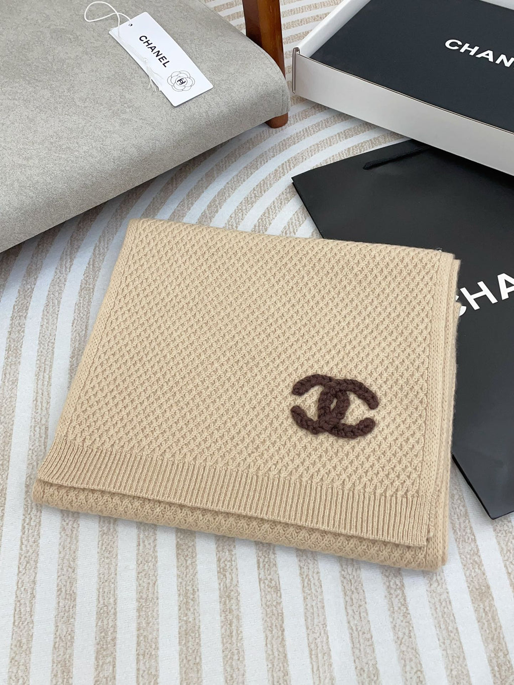 CC Scarf 190 CM In Beige Cashmere 393185