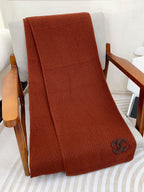 CC Scarf 190 CM In Earthy Orange Red Cashmere  393186