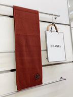 CC Scarf 190 CM In Earthy Orange Red Cashmere  393186