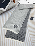 CC Scarf 180 CM In White Black Cashmere 394592