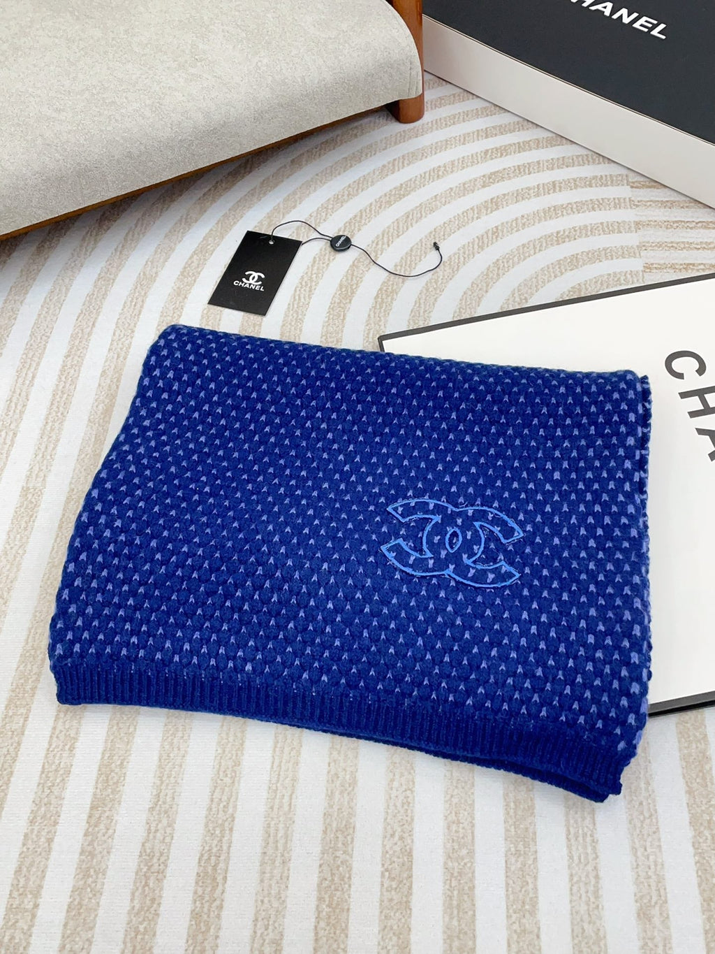 CC Scarf 180 CM In Blue Cashmere 394593