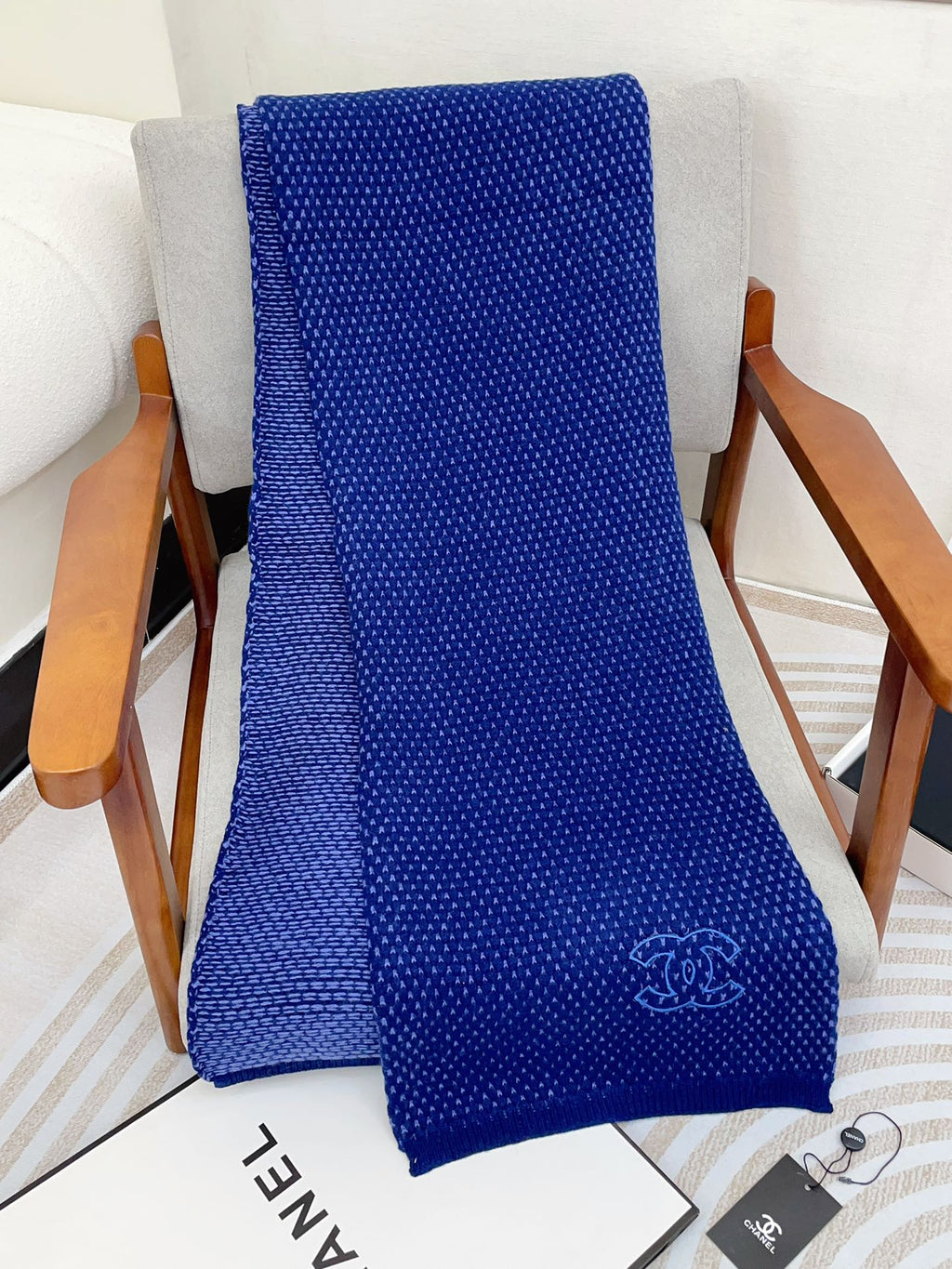 CC Scarf 180 CM In Blue Cashmere 394593
