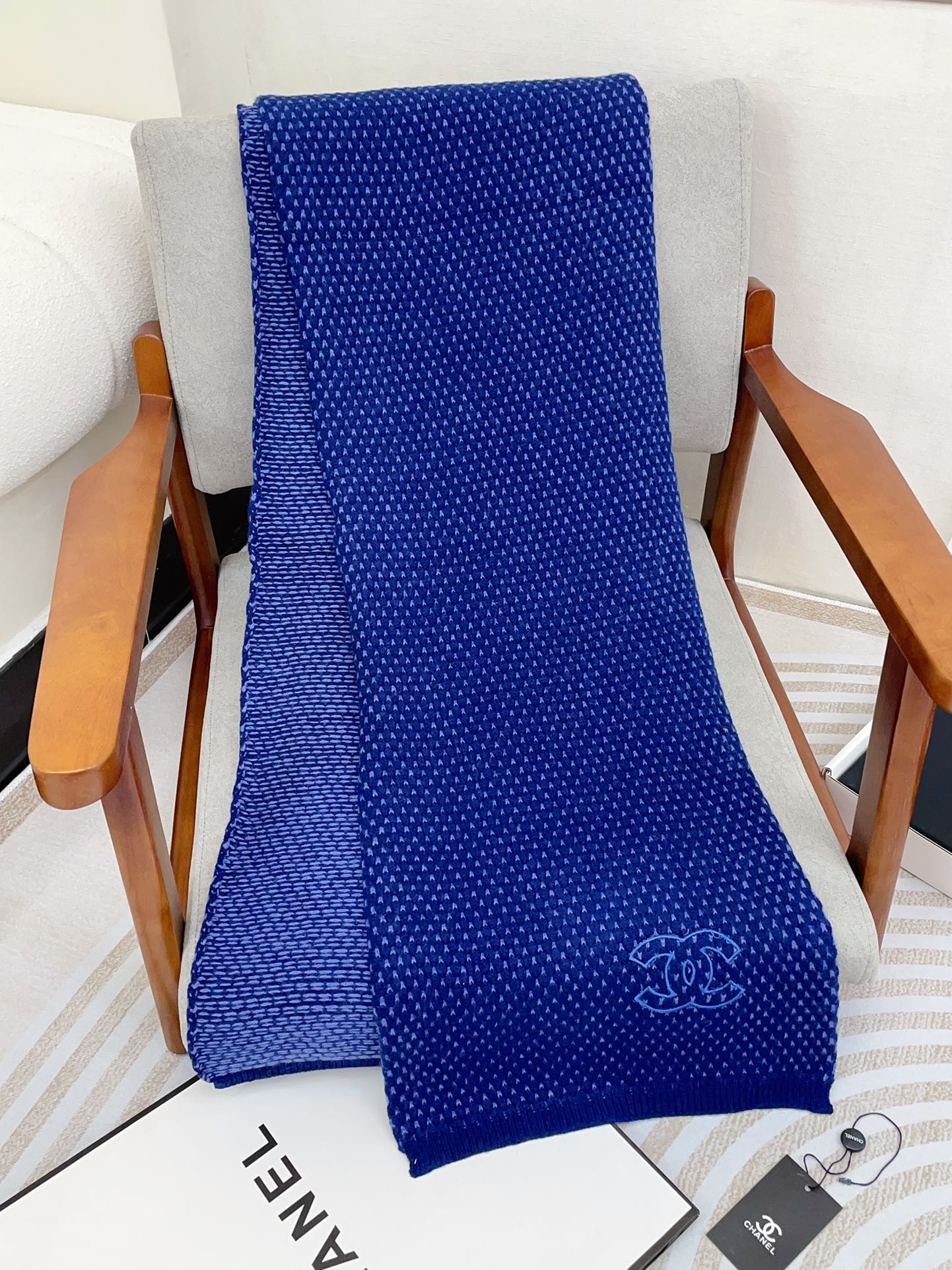 CC Scarf 180 CM In Blue Cashmere 394593