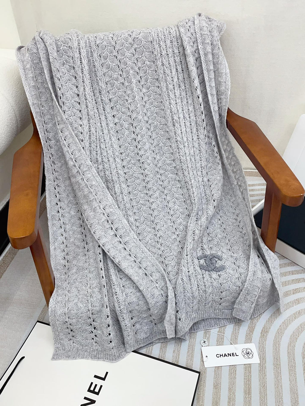 CC Scarf 190 CM In Grey Cashmere 396247