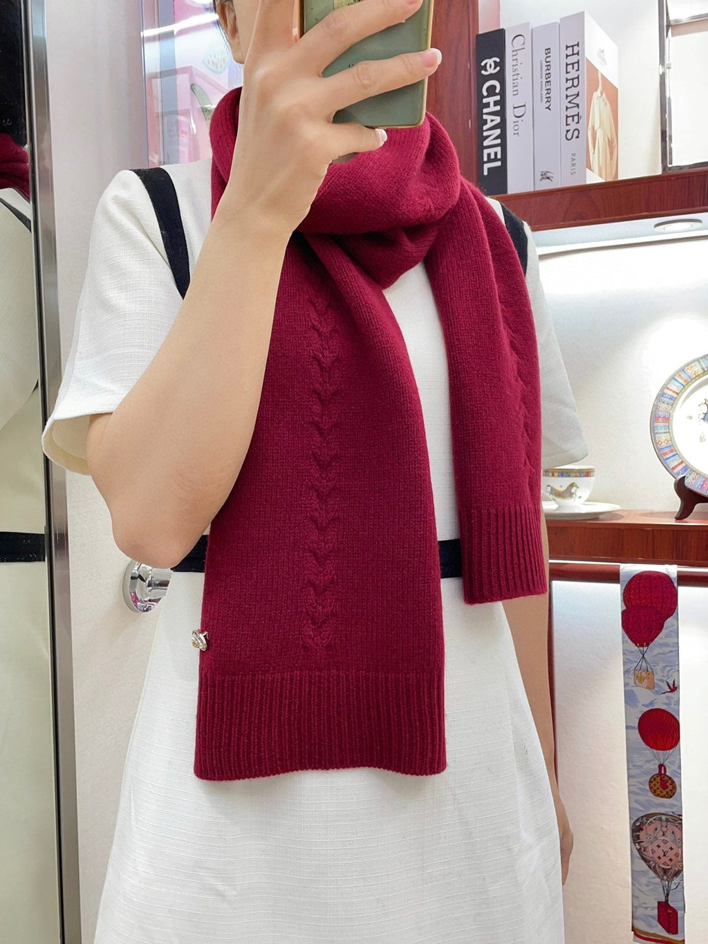 CC Scarf 180 CM In Red Wool 398266