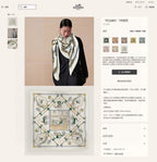 Palonniers Scarf 140 CM White Colorful Cashmere And Silk 401162