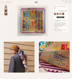 Fantaisie d'Etriers Shawl 135 CM Dark Yellow Colorful Cashmere And Silk 402080