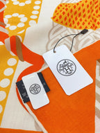 Fantaisie d'Etriers Shawl 135 CM Orange Colorful Cashmere And Silk 402081