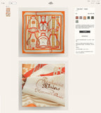 Fantaisie d'Etriers Shawl 135 CM Orange Colorful Cashmere And Silk 402081