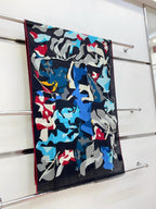 Scarf 180 CM Black Colorful Mashmere And Silk  403888