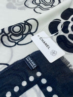 CC Scarf 190 CM In White Mix Black Cashmere  407268