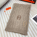 Scarf 170 CM Light Brown Cashmere Handwoven
